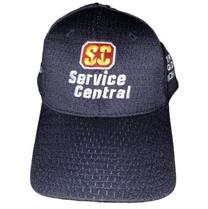 Pacific‎ Headwear Service Central Racing Adjustable Black Hat Cap